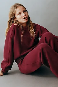 PLAIN WIDE LEG PANTS