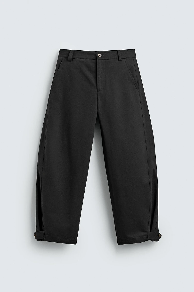 RELAXED FIT PANTS WITH ADJUSTABLE HEM