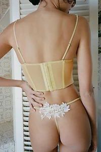 CONTRAST LACE THONG