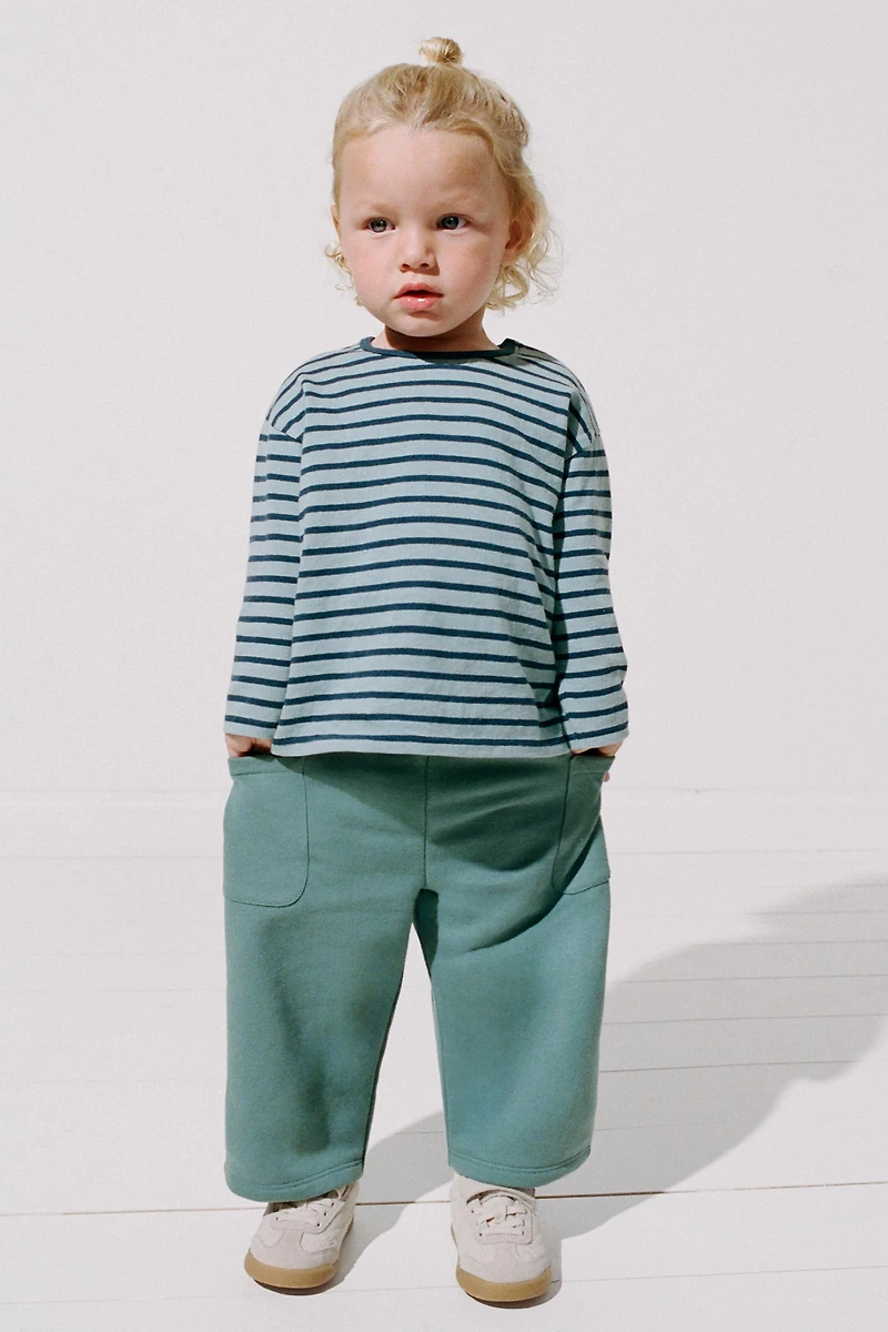 STRIPED LABEL T-SHIRT