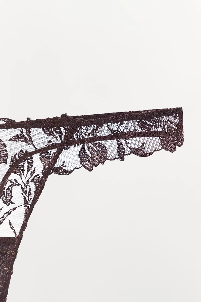 TANGA BRODERIES DENTELLE