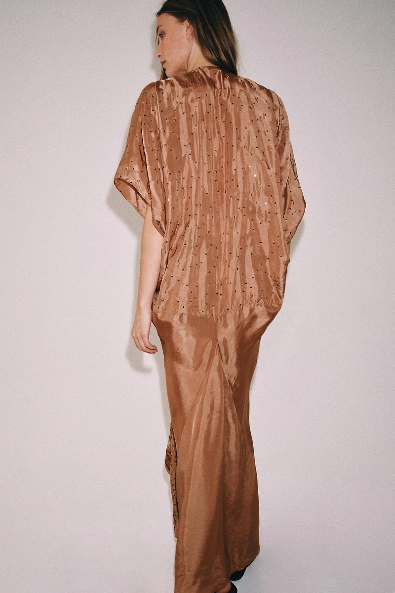 ZW COLLECTION LIMITED EDITION BEADED EMBROIDERED DRESS
