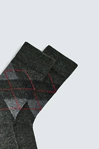ARGYLE SOCKS WITH WOOL