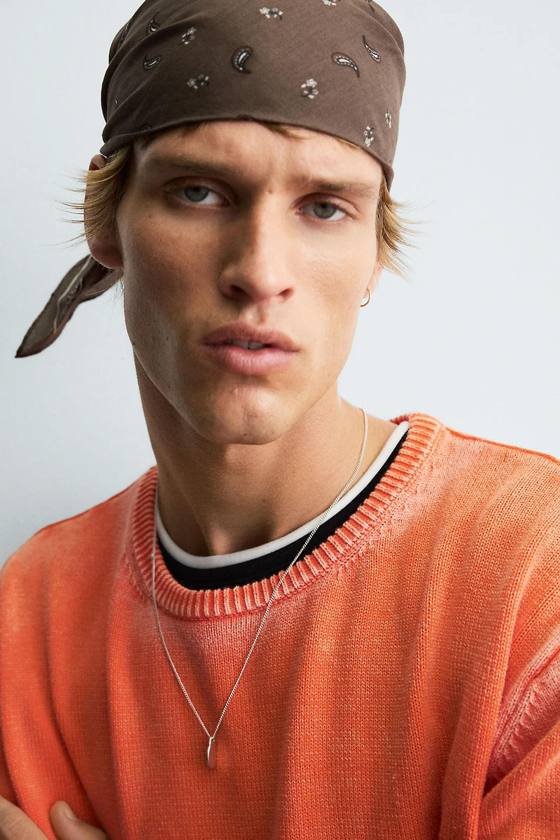 WASHED COTTON SWEATER