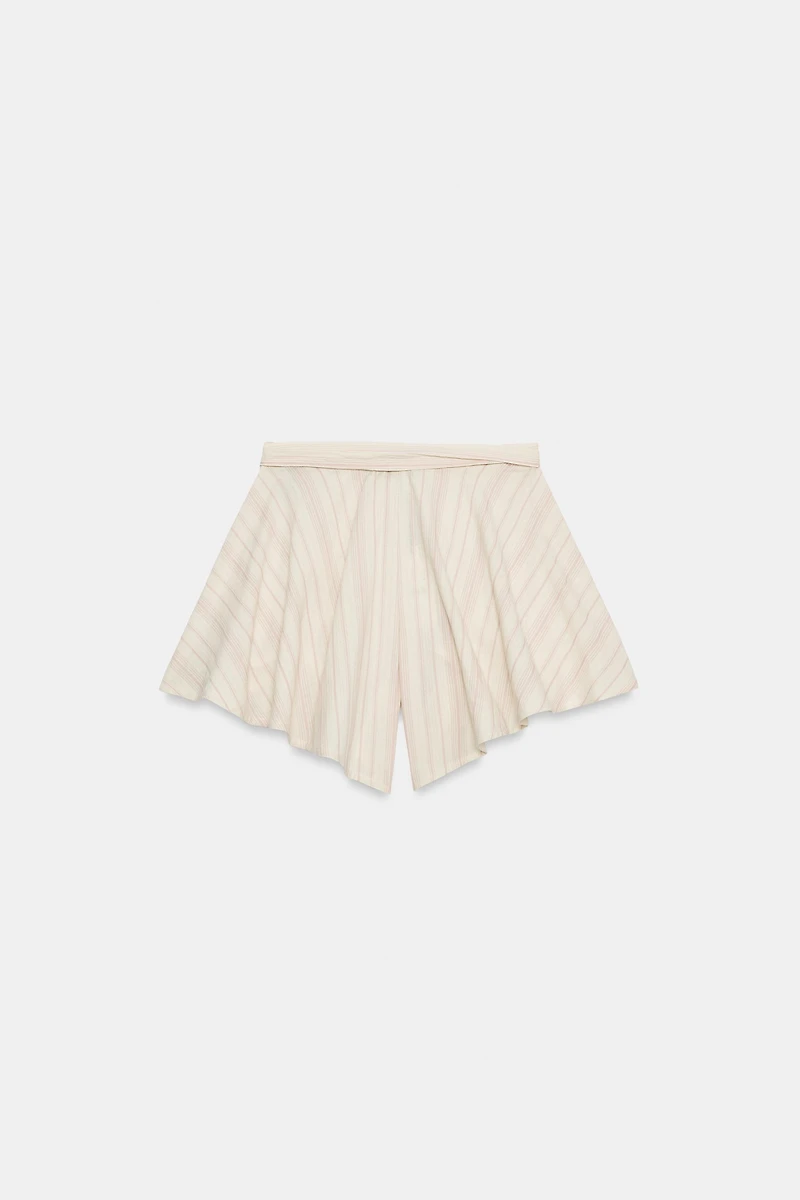 STRIPED PLEATED SHORTS ZW COLLECTION