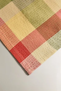 CHECK PRINT COTTON TABLECLOTH