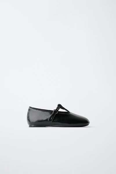 PATENT BUCKLE BALLET FLATS