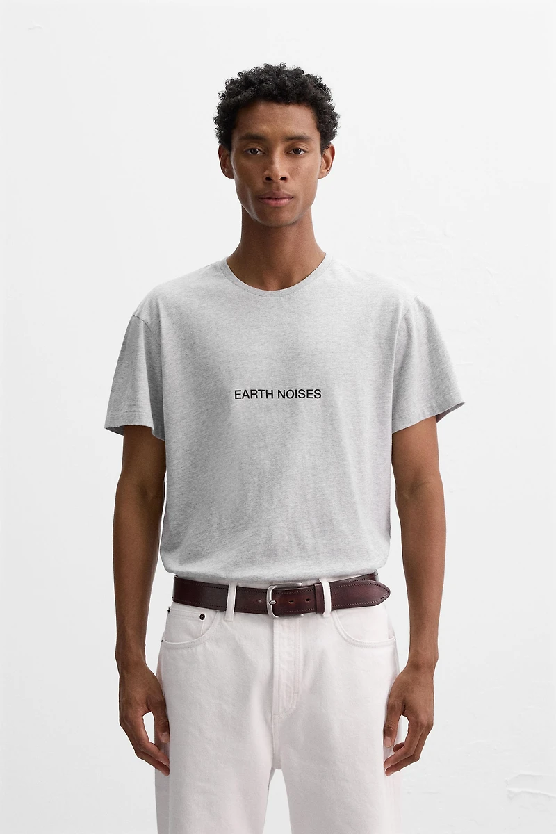 SLIM FIT TEXT T-SHIRT
