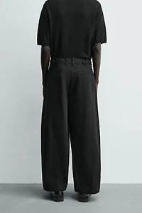 PLEATED WIDE FIT PANTS