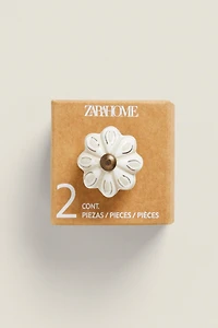 LOT DE POIGNÉES CÉRAMIQUE FLEUR (PACK 2)