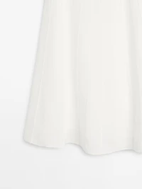 Flared midi skirt with seam details