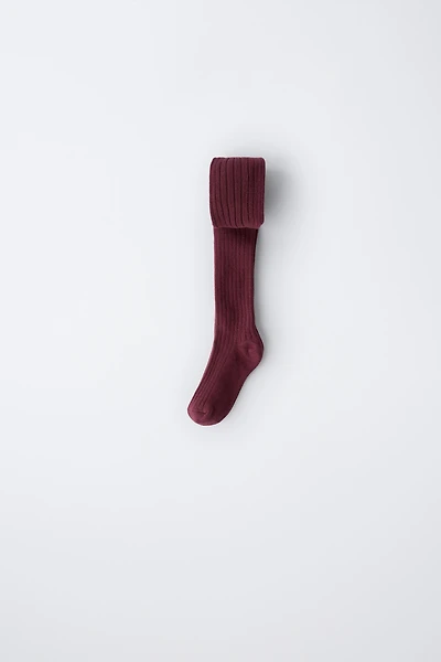 PLAIN RIBBED TIGHTS