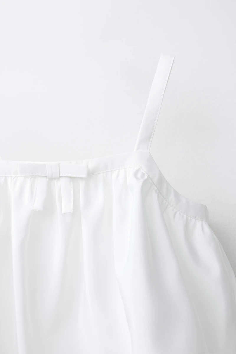 TAFFETA CROPPED TOP