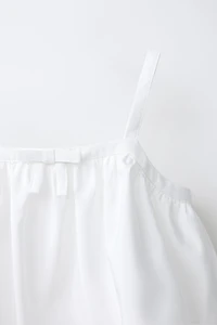TAFFETA CROPPED TOP