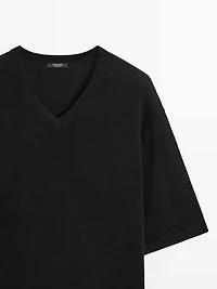 Wool blend V-neck sweater