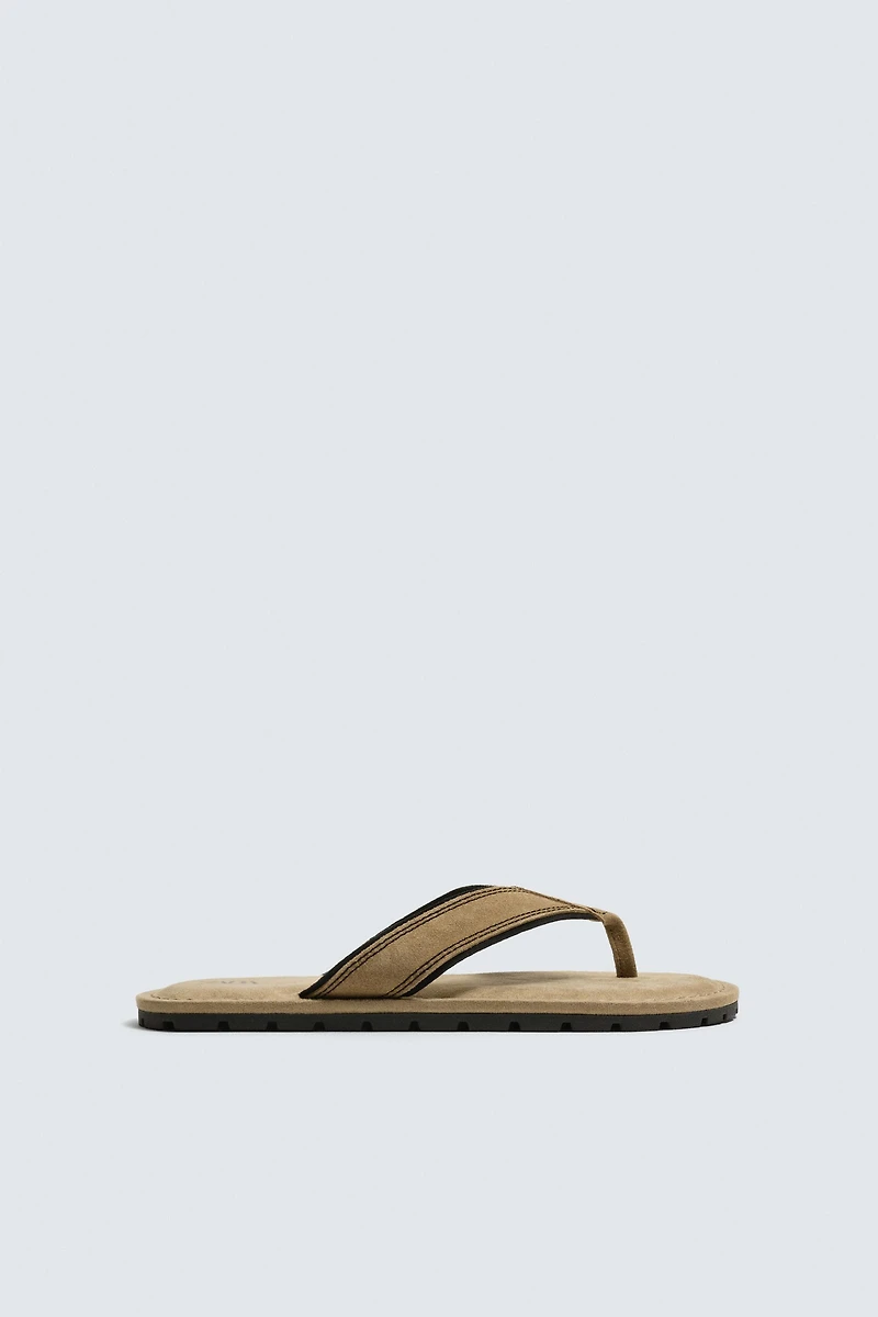 LEATHER STRAP SANDALS