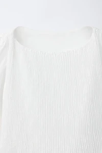 PLEATED LACE TOP