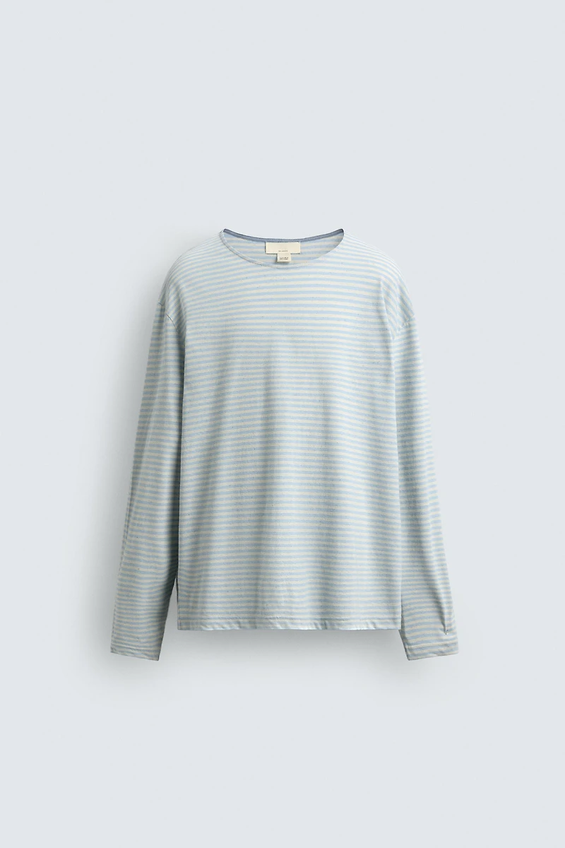 T-SHIRT JACQUARD RAYURES