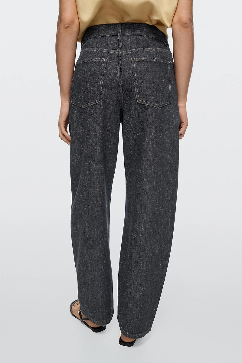 High-waist barrel fit jeans