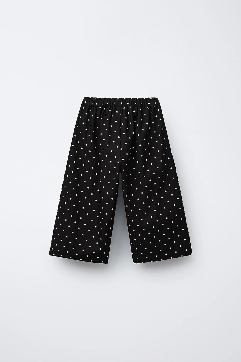 PANTALON JUPE-CULOTTE À POIS