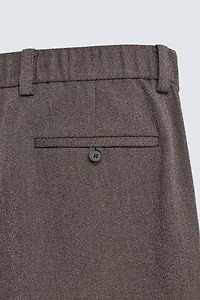 RELAXED FIT TEXTURED SUIT WIDE-LEG PANTS
