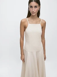 Robe longue bi-matière