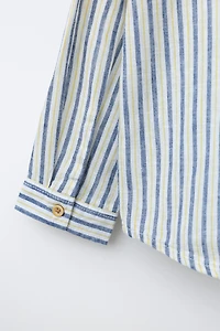 CHEMISE À RAYURES LIN ET COTON