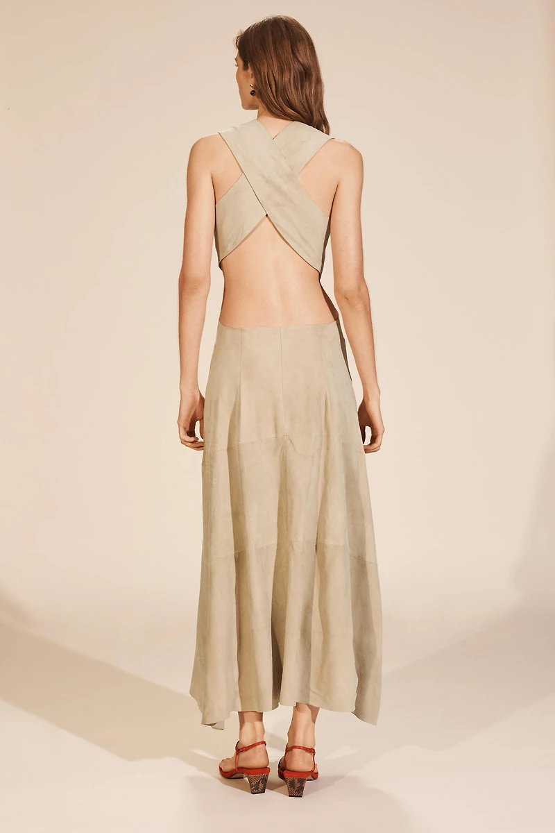 LIMITED EDITION SUEDE CUT-OUT DRESS
