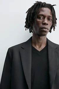 100% WOOL SUIT BLAZER