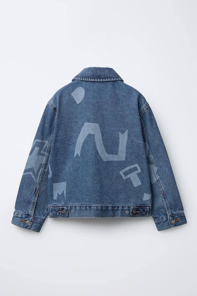 PRINTED DENIM JACKET