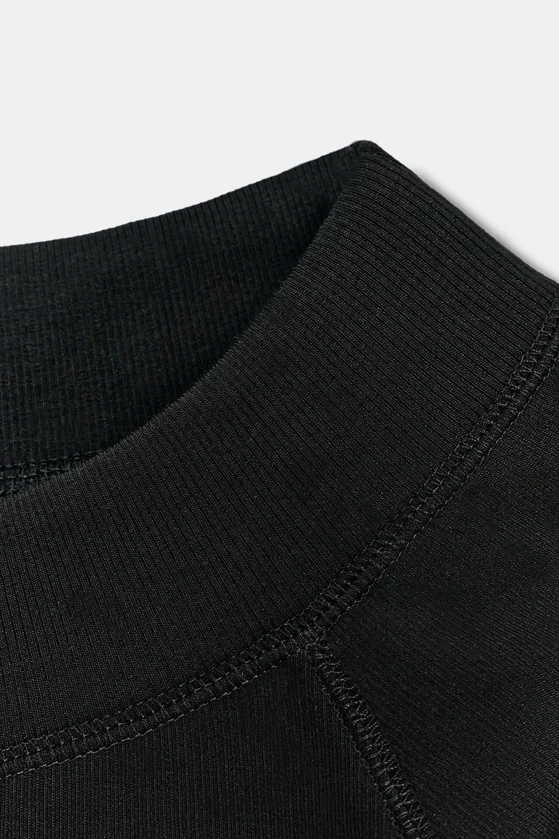 RIBBED BOAT NECK T-SHIRT