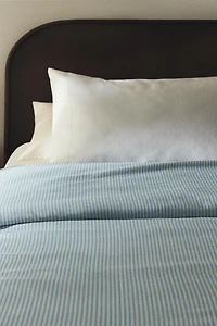 HOUSSE DE COUETTE SATIN RAYURES DÉLAVÉ (300 FILS)