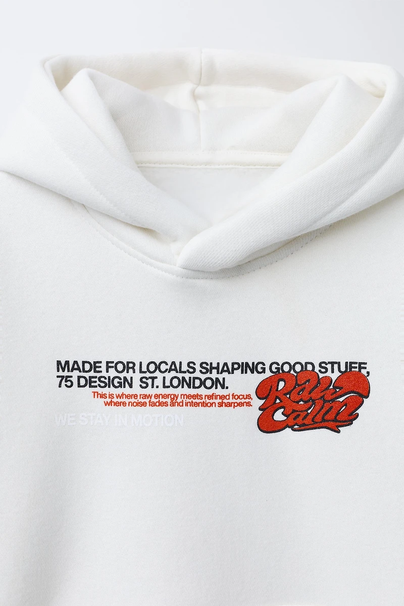 HOODIE SWEATSHIRT WITH TEXT