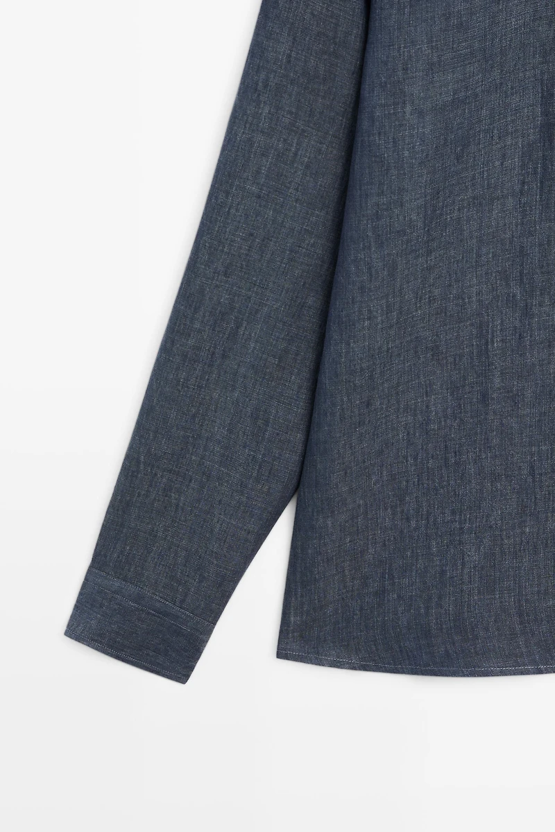 100% linen shirt with pocket