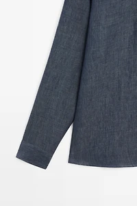 100% linen shirt with pocket