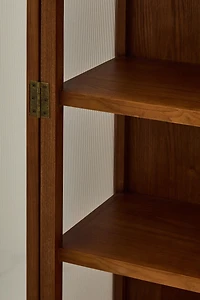 BUFFET EN BOIS DE FRÊNE ET PORTES EN VERRE