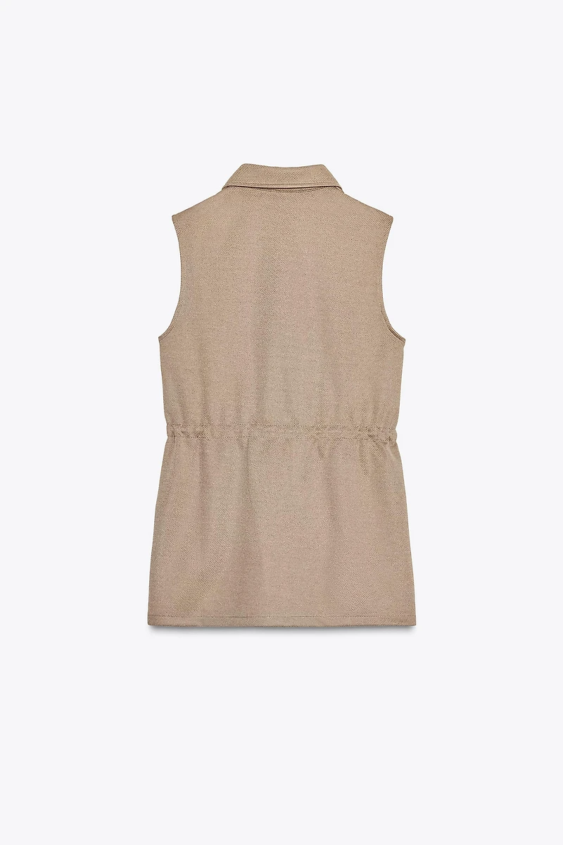 GILET EN TWILL BOUTONS