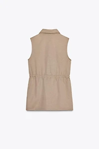 TWILL BUTTON VEST