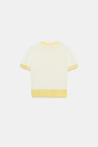 SHORT SLEEVE KNIT TOP