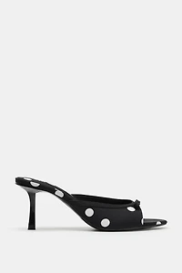 PRINTED BOW SANDALS