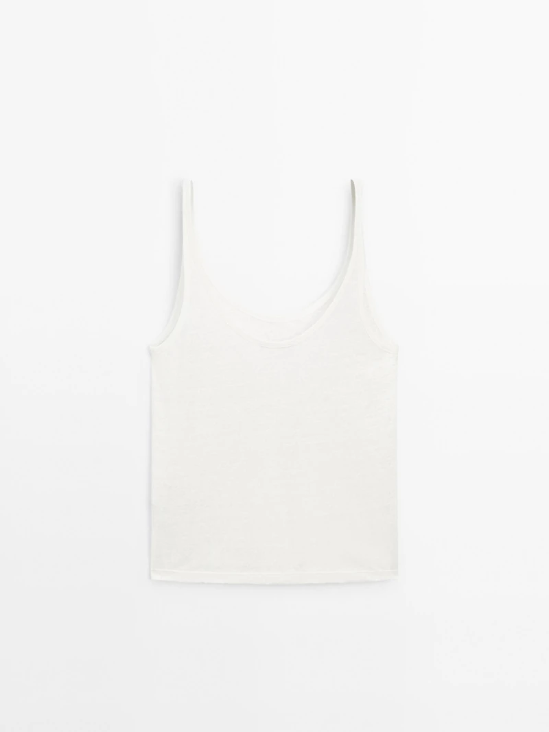 100% linen strappy top
