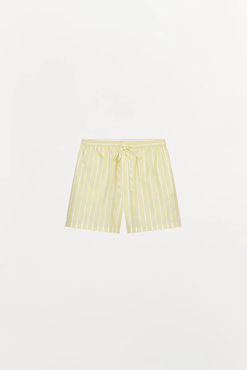 STRIPED PAJAMA SHORTS