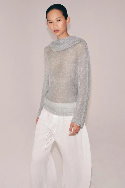 METALLIC THREAD KNIT JUMPER