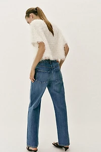 TOP EN MAILLE FRANGES