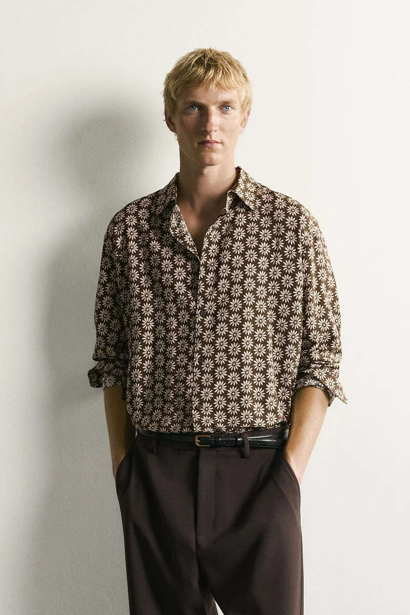 DAISY PRINT FLOWY SHIRT