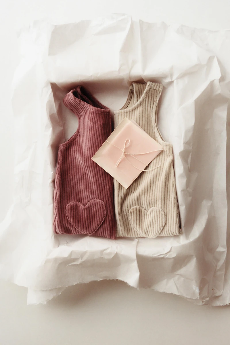 HEART POCKET PINAFORE DRESS