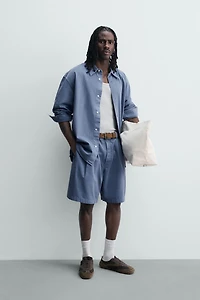 WASHED PLEATED SHORTS