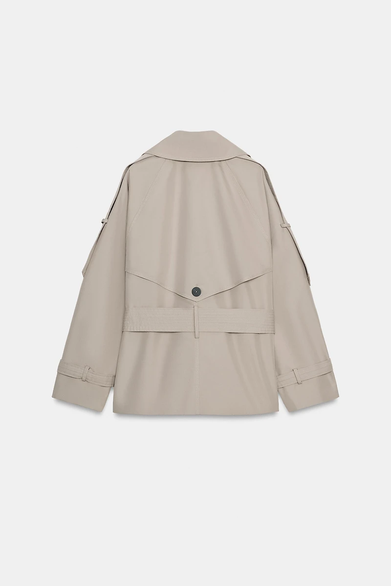 ZW COLLECTION OVERSIZED WATER REPELLENT TRENCH COAT