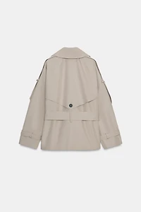 ZW COLLECTION OVERSIZED WATER REPELLENT TRENCH COAT