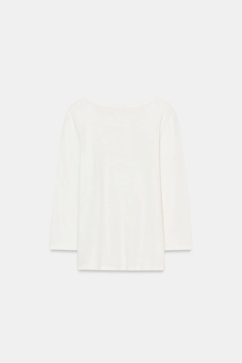 WASHED EFFECT LINEN T-SHIRT
